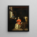 Intérieur avec une jeune femme lisant une lettre - Pieter de Hooch — kehystetty taideteos seinällä