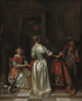 La Salutation - Pieter de Hooch — näkymä teoksesta
