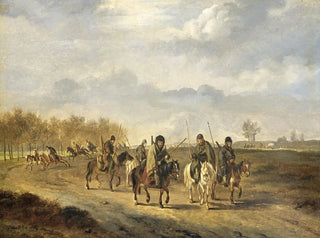 Cosaques sur un chemin de campagne près de Bergen, en Hollande du Nord, 1813 - Pieter Gerardus van Os — näkymä teoksesta