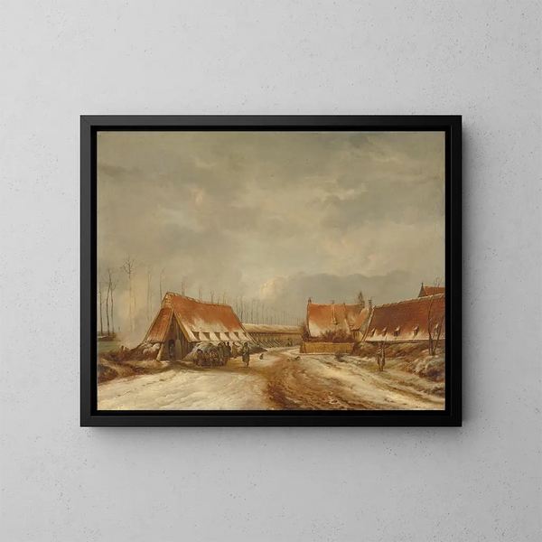 Les casemates ennen Naarden 1814 - Pieter Gerardus van Os — kehystetty taideteos seinällä