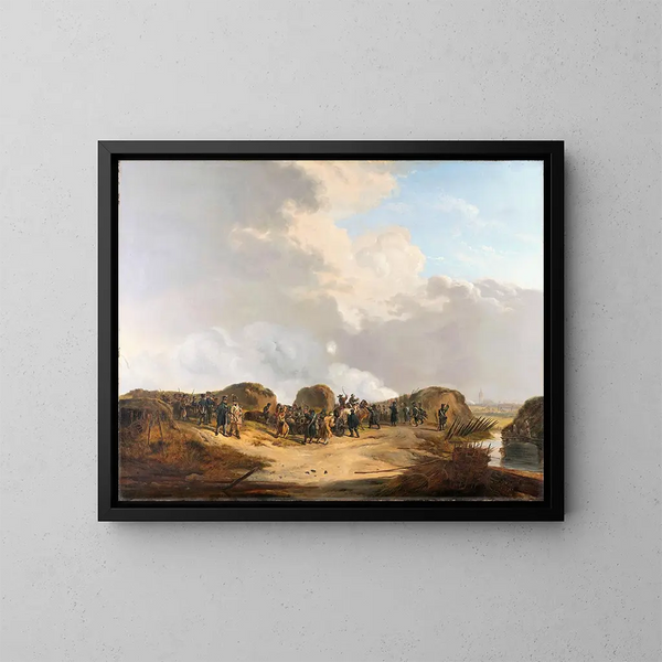 La demi-lune construite lors du siège de Naarden, avril 1814 - Pieter Gerardus van Os — kehystetty taideteos seinällä