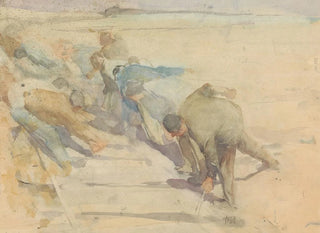 Pieter Josselin de Jong - Arbeiders bezig met het opbreken van rails.webp