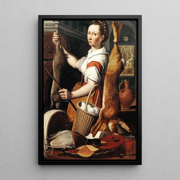 Keittiöapulainen - Pieter Pietersz — kehystetty taideteos seinällä