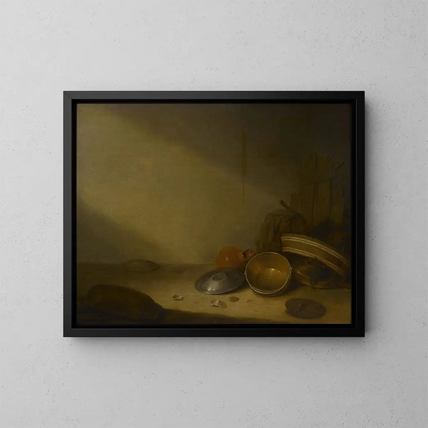 Luontokuvan still life vanhoilla astioilla - Pieter Symonsz Potter — kehystetty taideteos seinällä