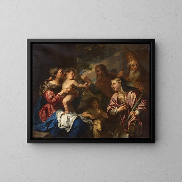 Le mariage mystique de sainte Catherine - Pieter Thijs — kehystetty taideteos seinällä