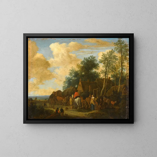 Pieter de Molijn - Halting at a roadside Inn.webp
