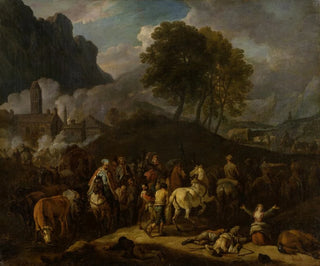 Pieter van Bloemen - Soldiers Depart after Plundering.webp