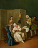 Le gentleman indiscret - Pietro Longhi — näkymä teoksesta