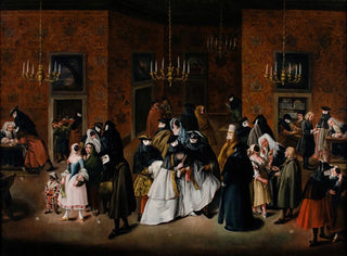 Le Ridotto - Pietro Longhi — näkymä teoksesta
