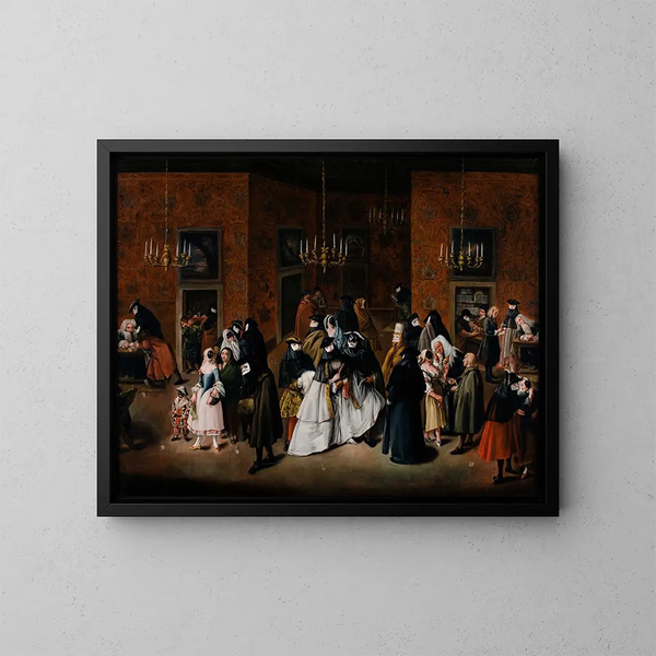 Le Ridotto - Pietro Longhi — kehystetty taideteos seinällä