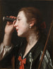 Fille regardant à travers un télescope - Pietro Rotari — näkymä teoksesta