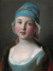 Portrait d'une jeune fille russe en robe bleue - Pietro Rotari — näkymä teoksesta