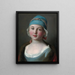Portrait d'une jeune fille russe en robe bleue - Pietro Rotari — kehystetty taideteos seinällä