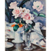 Maalauksen jäljennös Pink Roses in a Glass Vase - Samuel John Peploe