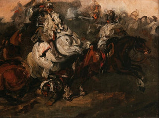 Rencontre de cuirassiers - Piotr Michałowski — näkymä teoksesta