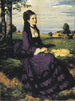 Dame en violette - Pál Szinyei Merse — näkymä teoksesta