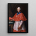 Kardinaali Jean-François Joseph de Rochechouartin muotokuva - Pompeo Batoni — kehystetty taideteos seinällä