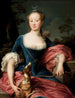 Portrait d'une dame en Diane chasseresse - Pompeo Batoni — näkymä teoksesta
