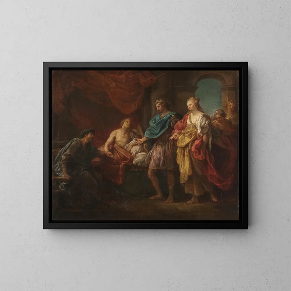 Study for Antiochus and Stratonice - Pompeo Batoni — kehystetty taideteos seinällä