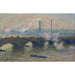 Maalauksen jäljennös Waterloo-sillasta, harmaa päivä - Claude Monet