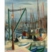 Maalauksen jäljennös Marseille satama - Moïse Kisling