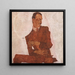 Portrait d'Arthur Roessler - Egon Schiele — kehystetty taideteos seinällä