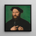 Portrait d'un homme barbu - Joos Van Cleve — kehystetty taideteos seinällä