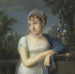 Portrait d'une Femme Près d'une Balustrade - Jean-Baptiste-Jacques Augustin — esillä sisätilassa