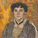 Portrait d'une dame - Alexander Yakovlevich Golovin — esillä sisätilassa