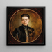 Portrait d'une dame - Franz von Lenbach — kehystetty taideteos seinällä