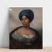 Maalauksen jäljennös Portrait d'une femme au turban bleu - Eugène Delacroix