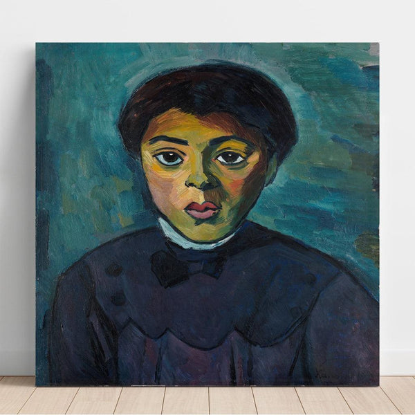 Maalauksen jäljennös Portrait d'une fille - Alexander Kanoldt