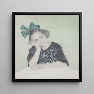 Portrait d'une fille - Franz von Matsch