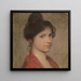 Portrait d'une jeune fille - Hermann Hanaczek — kehystetty taideteos seinällä