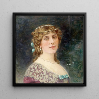 Portrait de Gabrielle Robinne, sociétaire de la Comédie-Française dans le rôle d'Elmire du Tartuffe - Louis Édouard Fournier