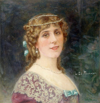 Portrait de Gabrielle Robinne, sociétaire de la Comédie-Française dans le rôle d'Elmire du Tartuffe - Louis Édouard Fournier