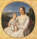 Portrait de Maria Lehmann avec sa fille Margrethe - Jürgen Roed — näkymä teoksesta