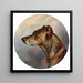Portrait de chien rond - Carl Reichert — kehystetty taideteos seinällä