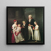 Lübeckin kauppiaan Marc André Souchay 1759-1814, hänen vaimonsa Cornelia 1765-1838 ja heidän lapsensa - Friedrich Carl Gröger maalaus — kehystetty taideteos seinällä