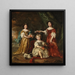 Portrait de groupe de trois enfants en robes élégantes - Dutch School — kehystetty taideteos seinällä