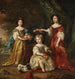 Portrait de groupe de trois enfants en robes élégantes - Dutch School — näkymä teoksesta