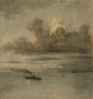 Prilidiano Pueyrredn - Paisaje con barcos.webp