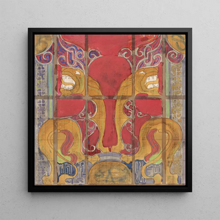 Projet pour un vitrail pour la salle de musique du navire JP Coen - Carel Adolph Lion Cachet