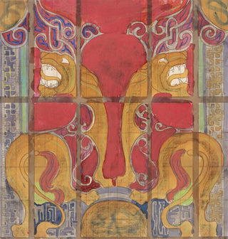 Projet pour un vitrail pour la salle de musique du navire JP Coen - Carel Adolph Lion Cachet