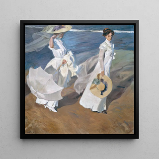 Promenade au bord de la mer - Joaquín Sorolla
