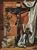 Une nature morte en trompe-l'œil avec un crucifix en bronze - Prospero Mallerini — näkymä teoksesta