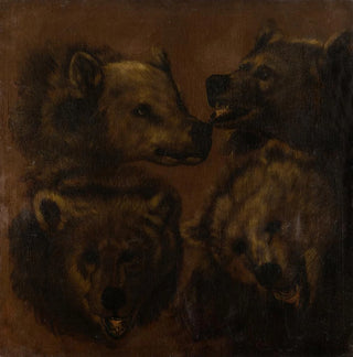 Quatre têtes d'ours à taille réelle - Johann Melchior Roos