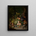 Nature morte aux fruits avec lucane cerf-volant et nid - Rachel Ruysch — kehystetty taideteos seinällä