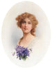 Portrait d'une dame aux violettes - Raimund Ritter von Wichera — näkymä teoksesta