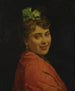 Un portrait d'une dame avec un châle rouge - Raimundo de Madrazo y Garreta — näkymä teoksesta